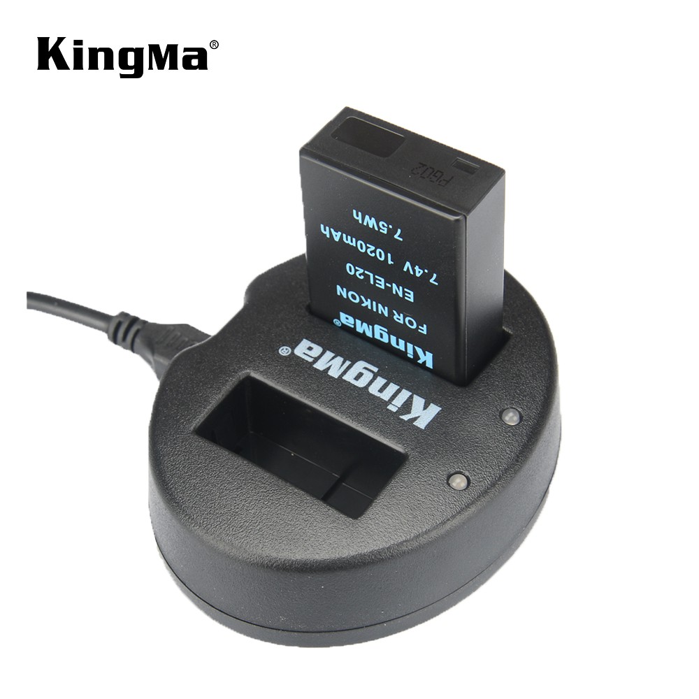 Pin sạc Kingma cho Nikon EN-EL20 + Hộp đựng Pin, Thẻ nhớ