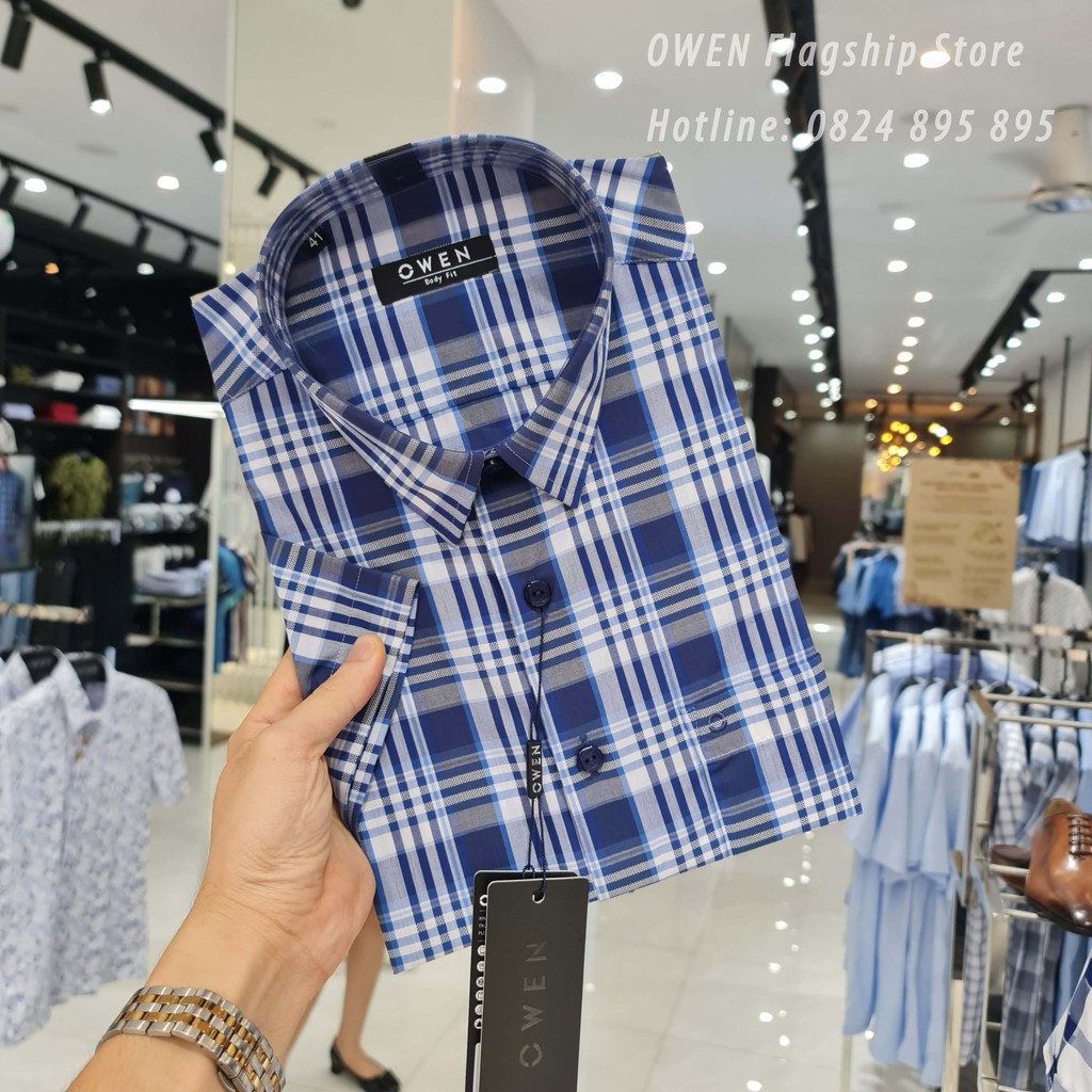 OWEN - (FREESHIP) Áo sơ mi cộc tay sợi Tre - Mã BA22554NT - OWEN Flagship Store