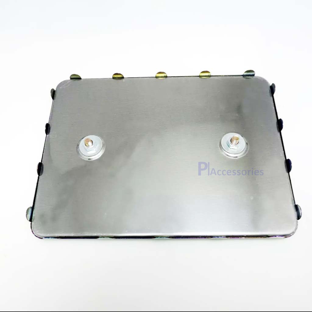 Bộ Biển Số Xe Máy Màu Titan Cao Cấp Kèm Mica Và Khung Gắn Biển Số Full 3 Món PKTH