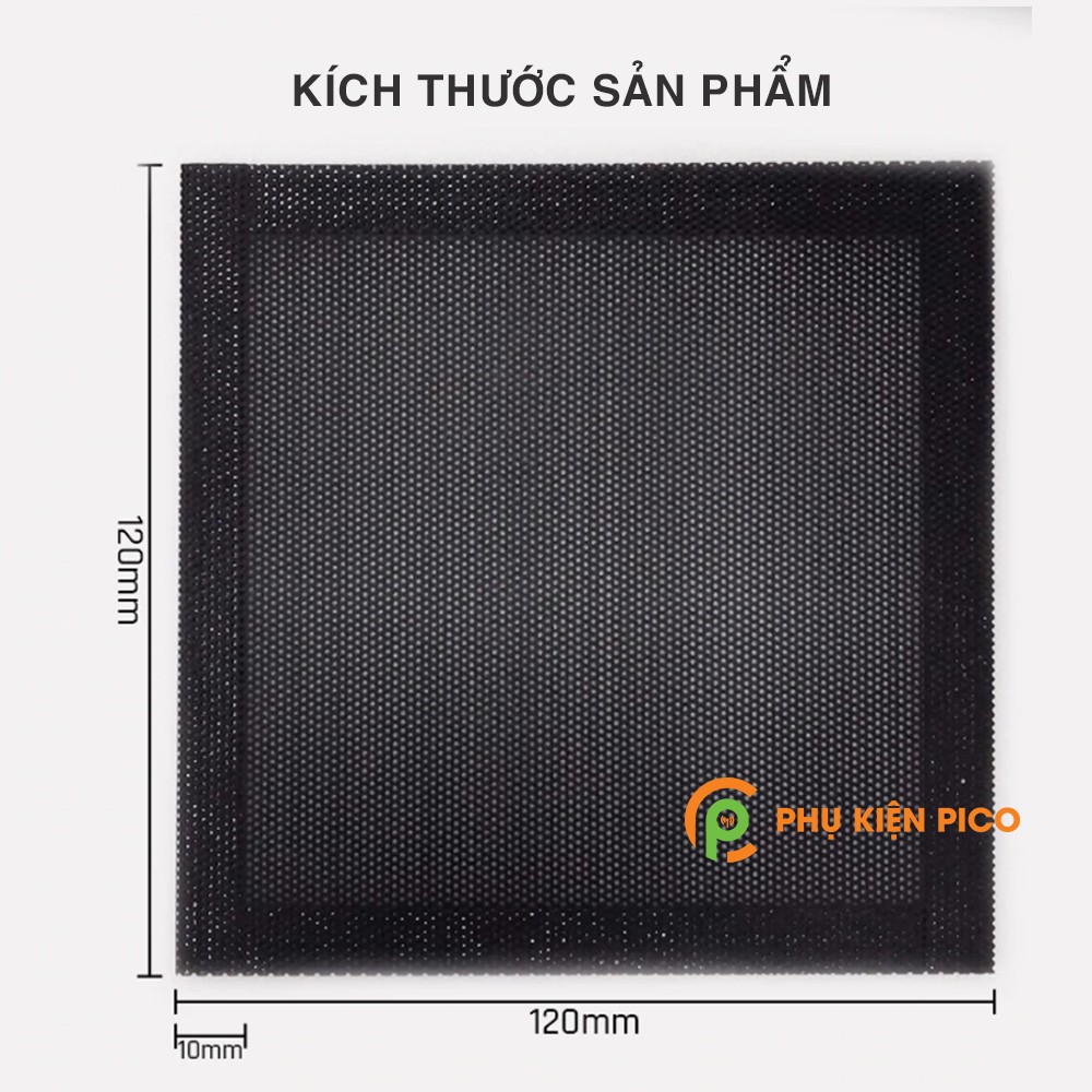 Tấm lưới chắn lọc bụi quạt máy tính lưới từ tính kích thước 12x12cm