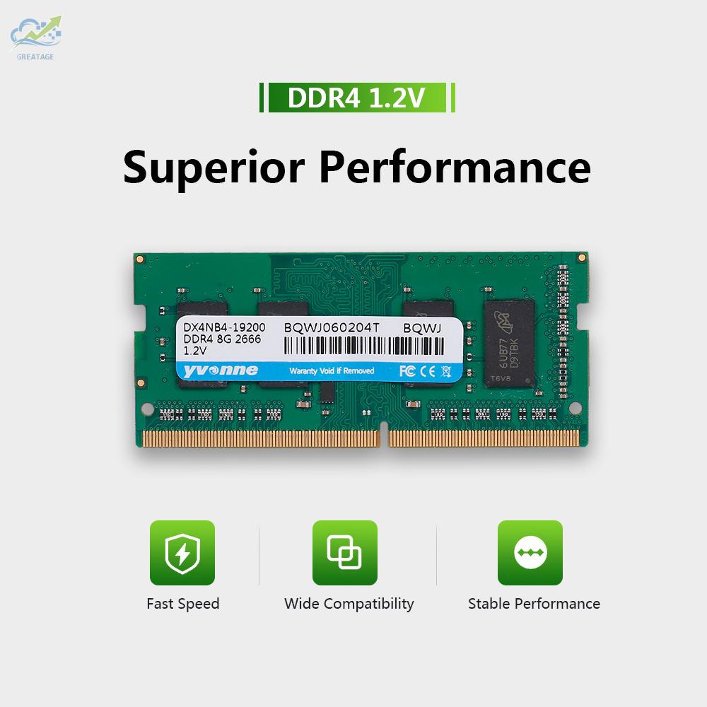 Bộ Nhớ Gyonne Ddr4 2666mhz 1.2v Laptop Pc Ram Power Consumption 4gb | BigBuy360 - bigbuy360.vn