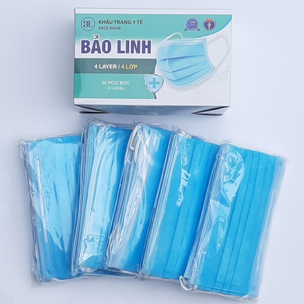 KHẨU TRANG Y TẾ KHÁNG KHUẨN BẢO LINH HỘP 50 CHIẾC.