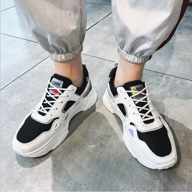 Giày thể thao nam nữ phản quang WATAHHH tăng chiều cao Hàn Quốc rẻ đẹp 2021 AVI - 346 | BigBuy360 - bigbuy360.vn