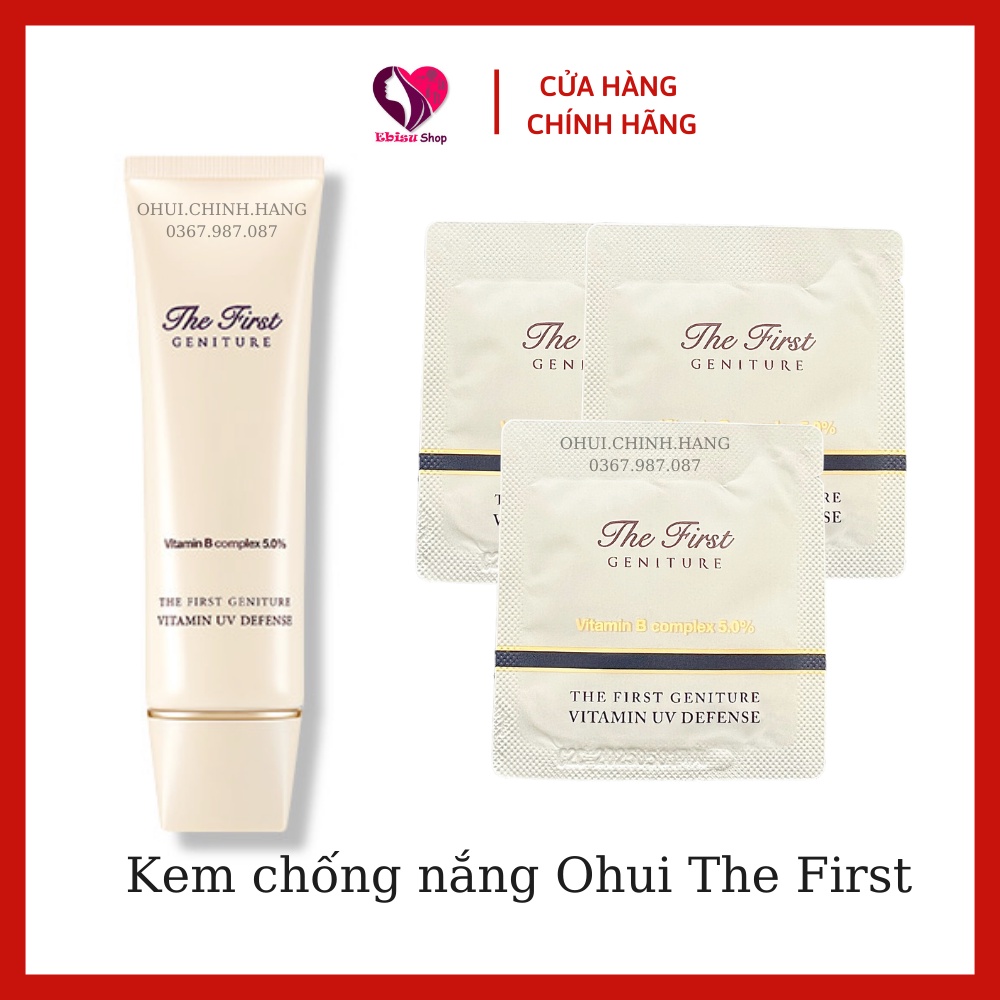 Gói Kem Chống Nắng Ohui The First Geniture Vitamin Uv Defense 1ml_chứa thành phần vitamin b complex 5.0%