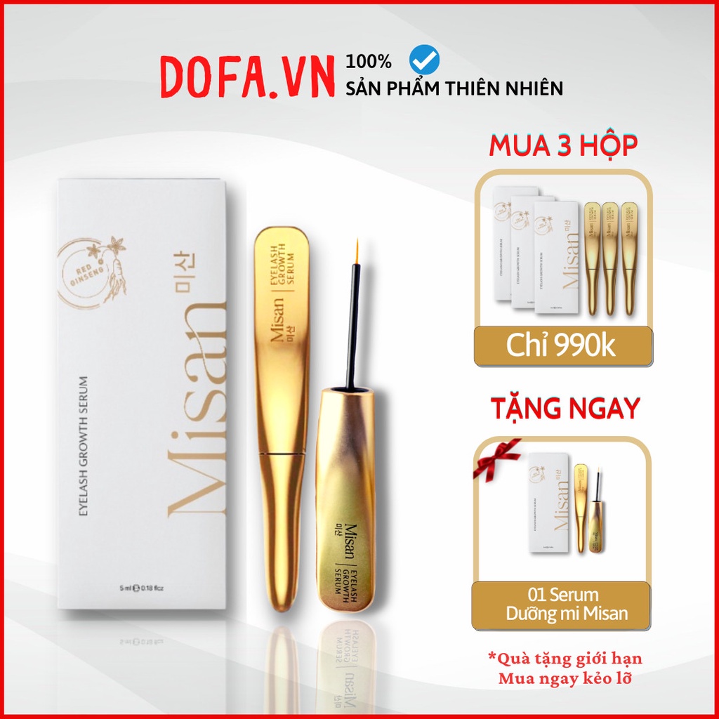 Serum Dưỡng Mi MISAN Kích Thích Mi Dài Nhanh Chóng Ngăn Gãy Rụng Kéo Dài Tuổi Thọ Mi, Dưỡng Mi Chắt Khoẻ 5ml