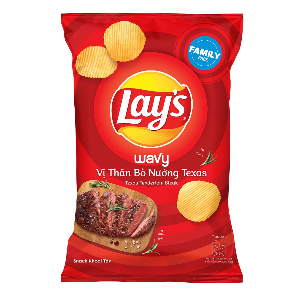 [GRPE2512 -30k đơn 150k] Snack Khoai Tây Lay's vị Thăn Bò Nướng Texas 150g /gói