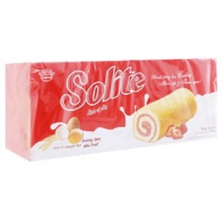 Bánh bông lan cuộn kem Solite vị dâu 360g _Kinh Đô