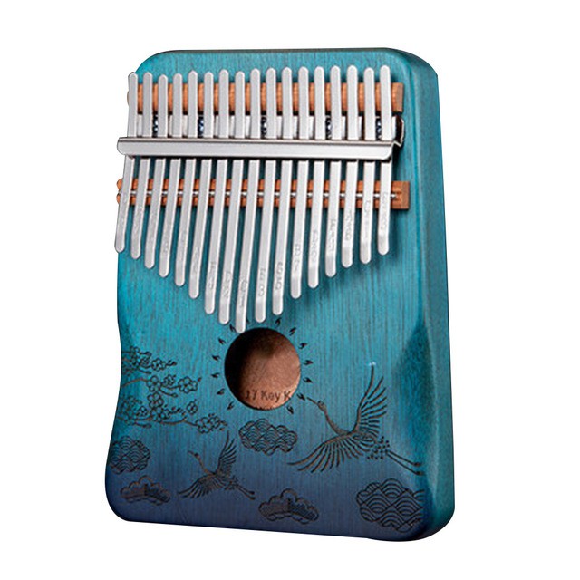 Đàn kalimba 17 phím -Thump Piano gỗ Mahogany Hạc Xanh DF-312