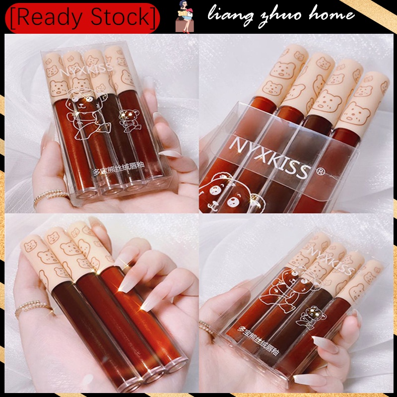 [Hàng mới về] Son Kem Nhung Lì Dưỡng Ẩm Kháng Lâu Trôi Thời Trang 4 Màu Tùy Chọn Chất Lượng Cao | BigBuy360 - bigbuy360.vn