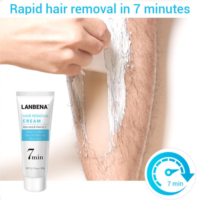 LANBENA Hair Removal Cream Painless Nourishing Hair Removal Depilatory Calming Balm for Hand Leg Armpit Body Care 80g