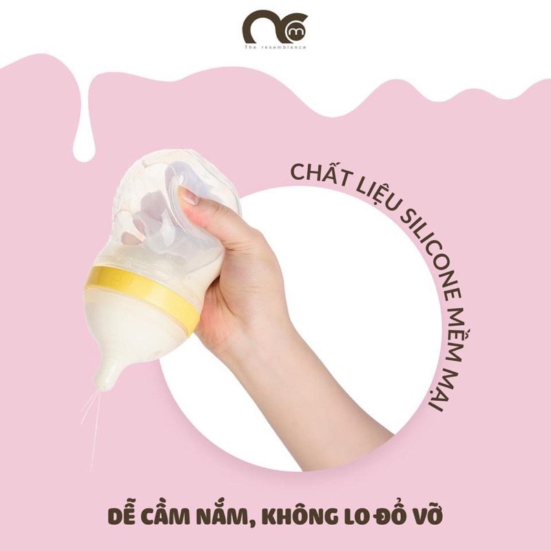 Bình sữa silicon cho bé MAMACHI Premium 160ml 260ml, bình sữa cho trẻ sơ sinh - Monnie Kids