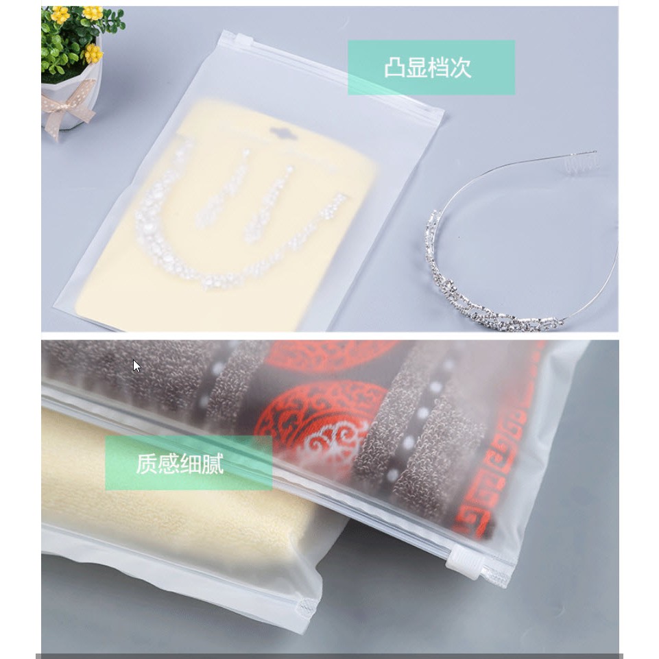 [HCM] Túi zip mờ kéo khoá đựng đồ, quần áo, đồ sạch, vật dụng nhiều SIZE TIỆN DỤNG