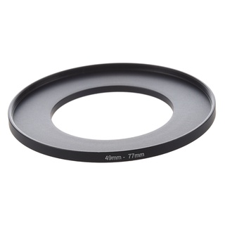 2Pcs Camera Lens Filter Step Up Ring 49mm-77mm/58-77mm Adapter Black