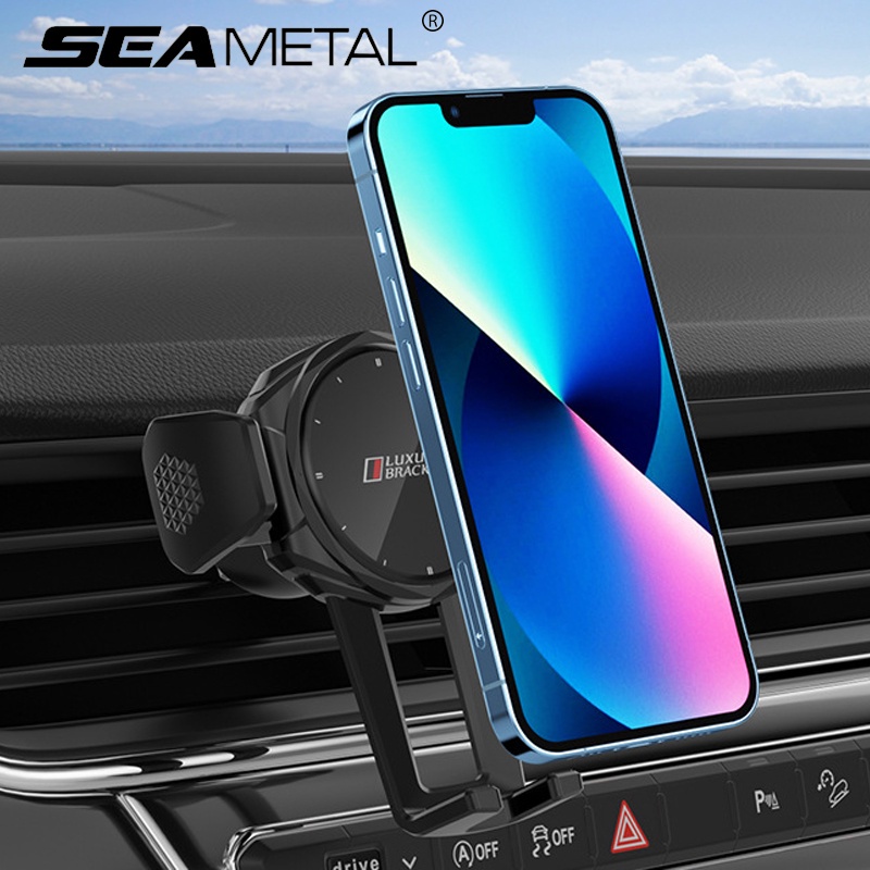 Giá đỡ điện thoại SEAMETAL tự động xoay 360° hỗ trợ định vị GPS tiện dụng cho xe hơi