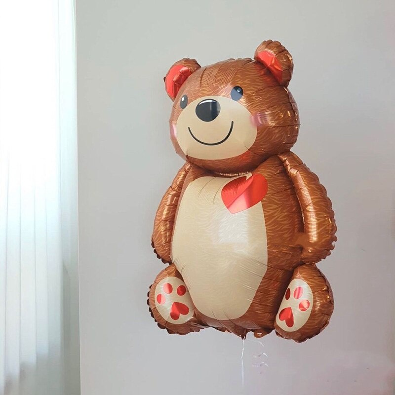 Bong Bóng Hình Gấu Hoạt Hình Bằng Nhôm Kích Thước 91*65cm Trang Trí Tiệc Sinh Nhật Bé