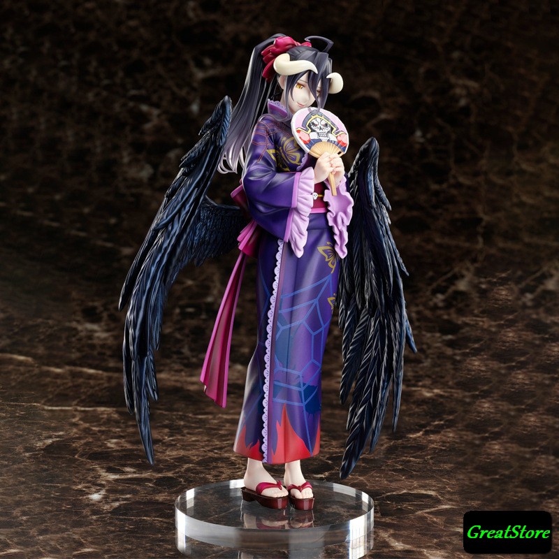 ( CÓ SẴN ) Mô hình Albedo ( phiên bản kimono tím ) trong OVERLORD Lạc Vào Thế Giới Game 1/7 scale - Figure