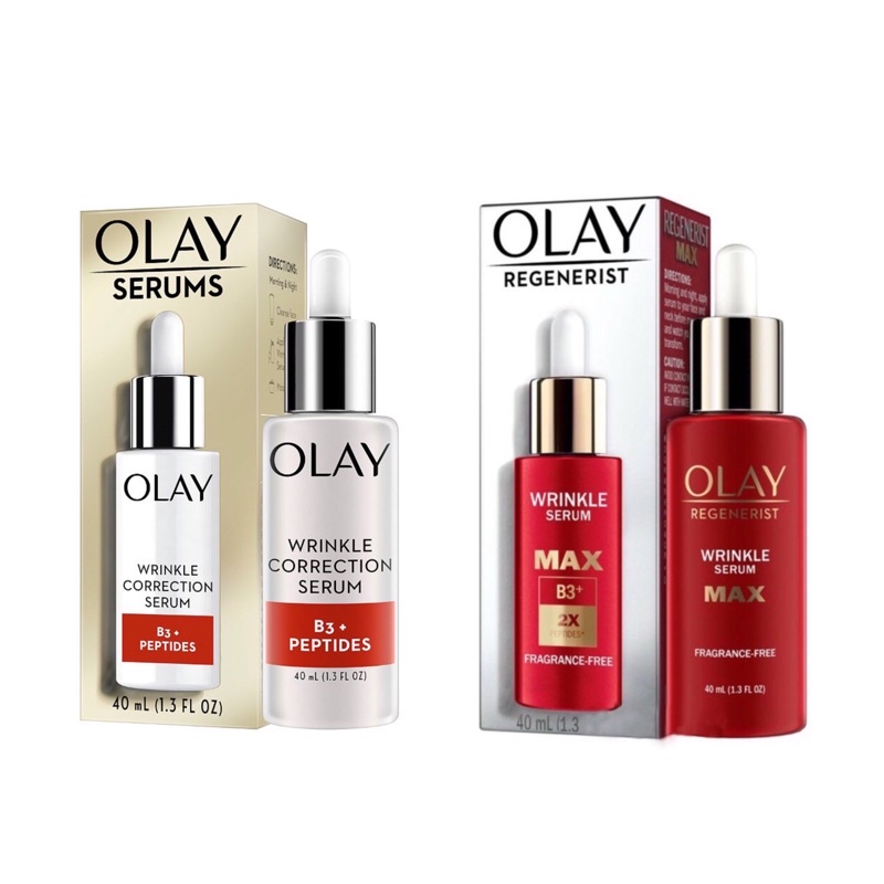 Serum Chống Nhăn hiệu quả Olay Wrinkle Correction Vitamin B3 + Collagen Peptides 40ml hàng Mỹ