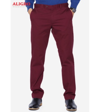 quần kaki nam trơn màu đỏ đô aligro ALGK015