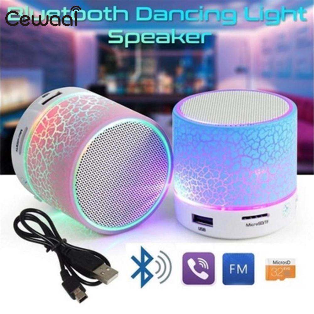 Loa bluetooth không dây mini có đèn LED tiện dụng hỗ trợ thẻ TF và cổng USB cùng micro phát nhạc/phát đài FM thông dụng