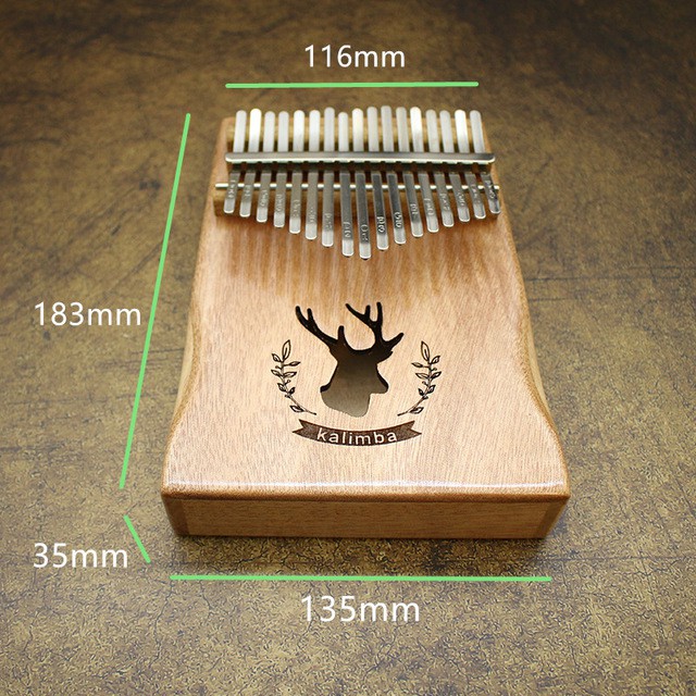 Đàn kalimba 17 phím gỗ nguyên khối Mahagony GECKO000063