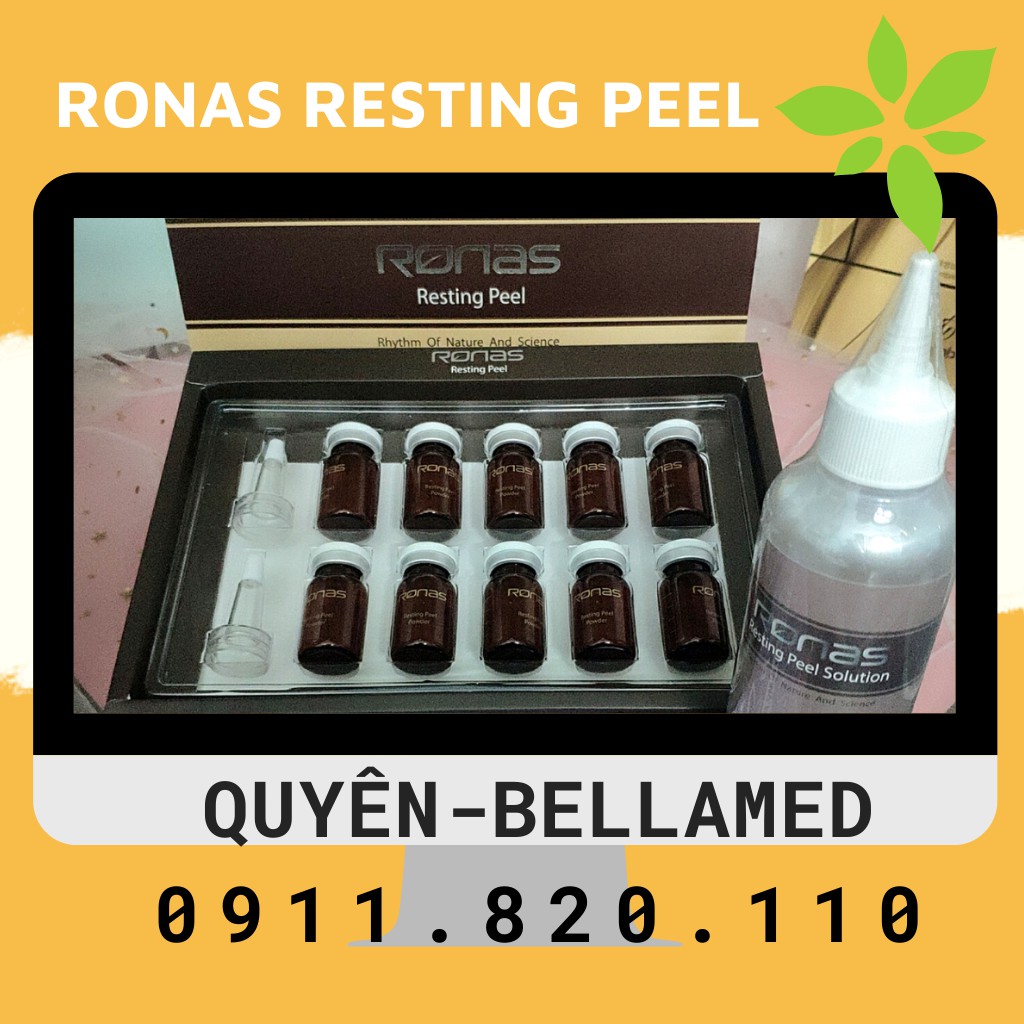 Vi Tảo Thay Da Sinh Học Ronas Resting Peel hộp 10 lọ kèm nước hoạt hóa