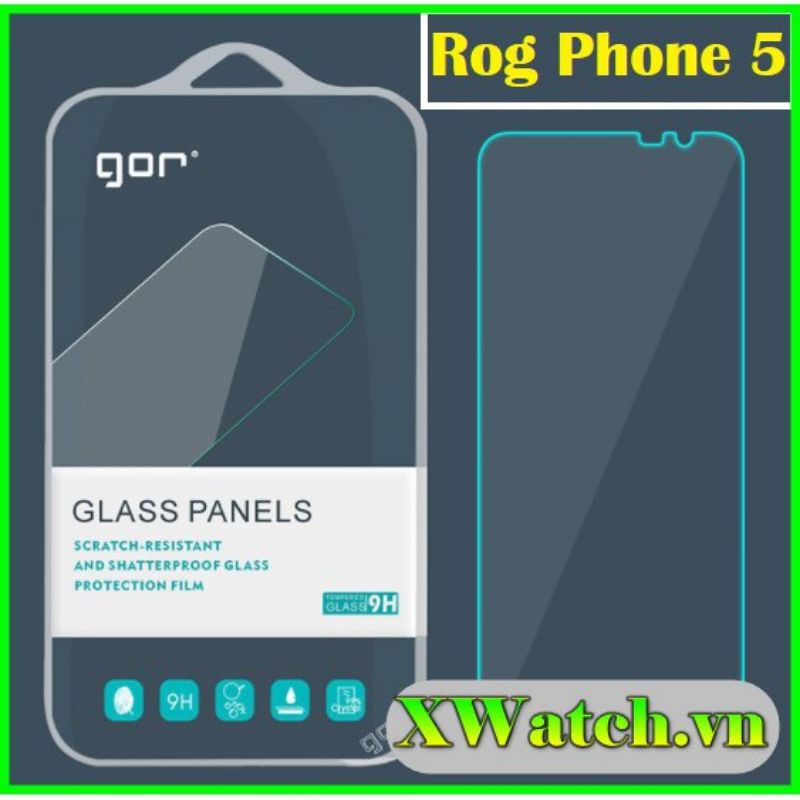 Bộ 2 Kính Cường lực Asus ROG Phone 5 - Chính hãng Gor chất liệu cao cấp