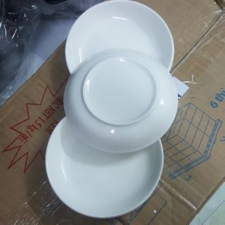 Combo 10 cái dĩa sứ trắng 15cm