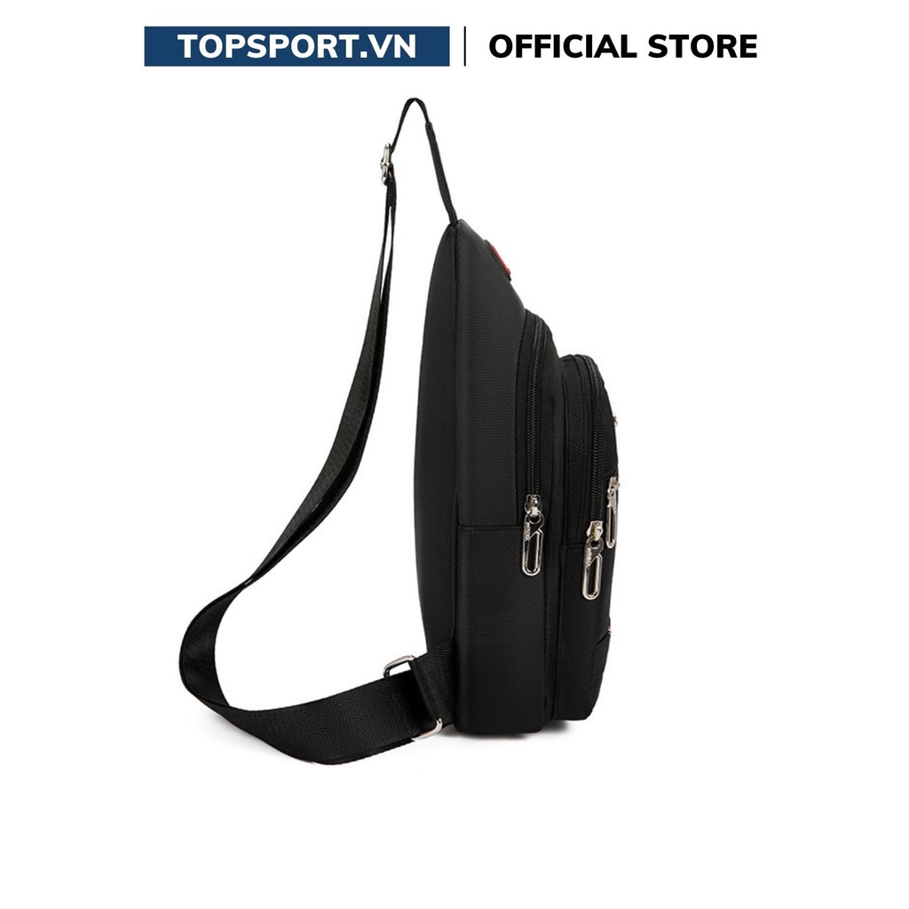 Túi Đeo Chéo Nam Túi Đeo Ngực Mini Vải Canvas Chống Nước 3 Ngăn Phong Cách Hàn Quốc