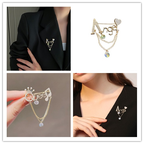 Ghim CàI ÁO HìNh TráI Tim PhốI Chữ TiếNg Anh Và TráI Tim ĐíNh Kim Cương Giả ThờI Trang Cho Nữ