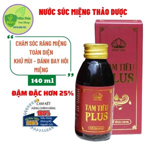 Nước súc miệng thảo dược tam tiêu plus, thơm miệng, khử mùi, an toàn hiệu quả - 140ml