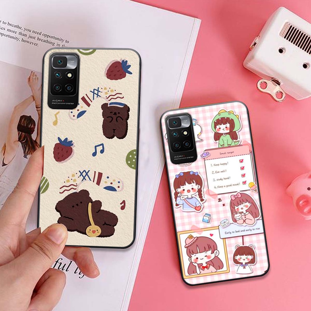 Ốp lưng Xiaomi REDMI 10 hoạ tiết ngộ nghĩnh đáng yêu, in hình theo yêu cầu, ốp lưng dẻo