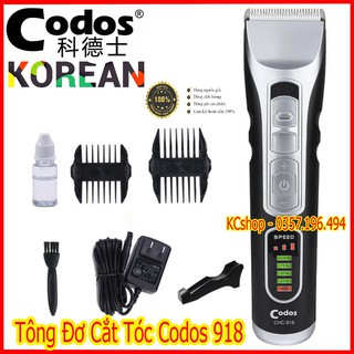 Tông Đơ Cắt Tóc Codos CHC-918 Đã Tôi Mài Lưỡi (Tặg Bánh iChi, Lưỡi D0rco)