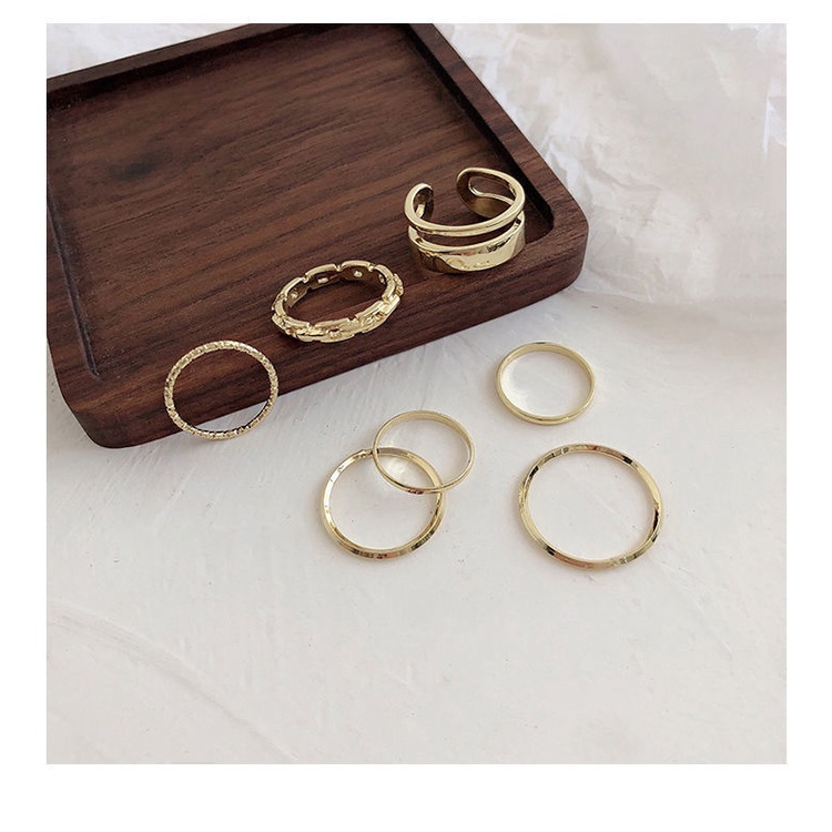 Set 7 Nhẫn Đính Đá Sang Trọng Cho Nữ