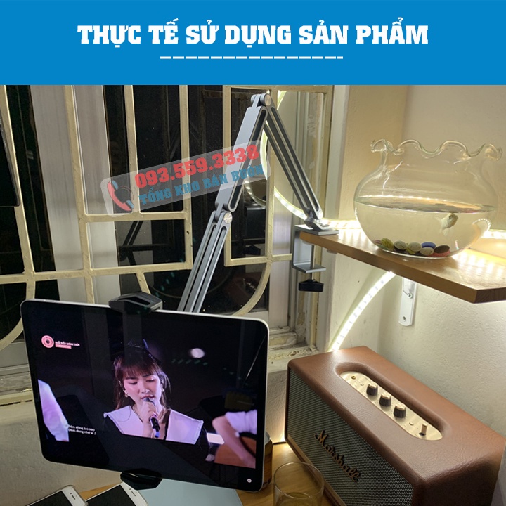 #P67 / Tay Arm nâng, tay nâng máy tính bảng ErgoTek E67  kẹp bàn - kiêm giá đỡ kẹp Tablet - Hợp Kim Nhôm - Xoay 360 Độ