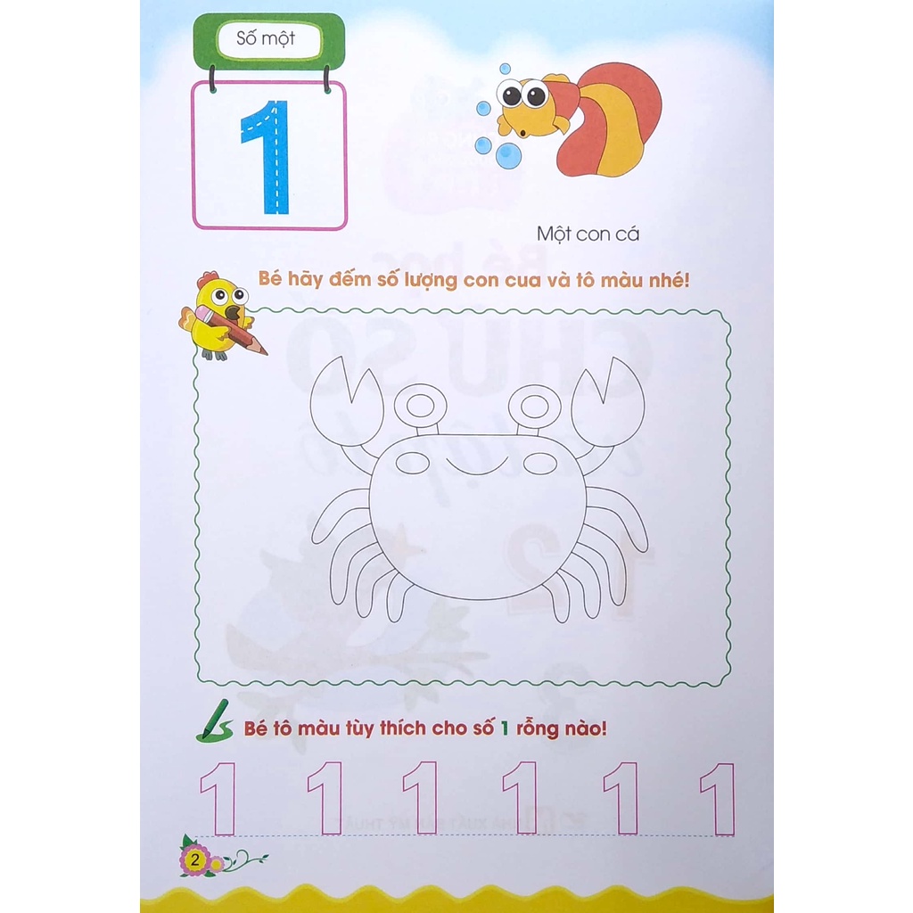 Sách Cùng Bé Bước Vào Lớp 1 - Bé Học Chữ Số Và Tập Tô 123