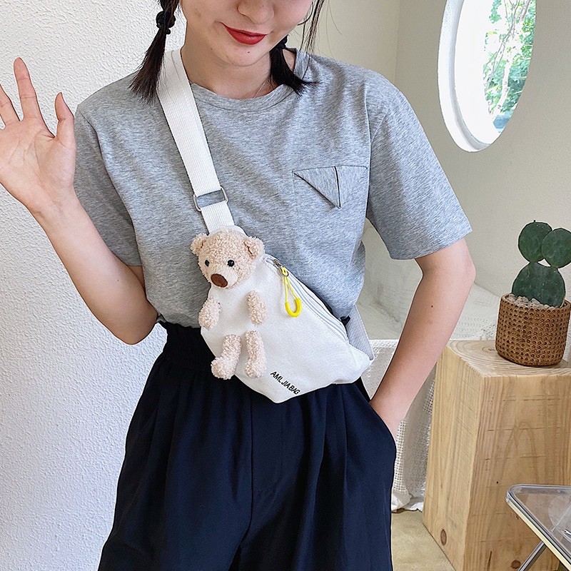 Túi vải đeo chéo Hàn Quốc nữ đẹp thời trang dễ thương cute giá rẻ JIABAG TV29