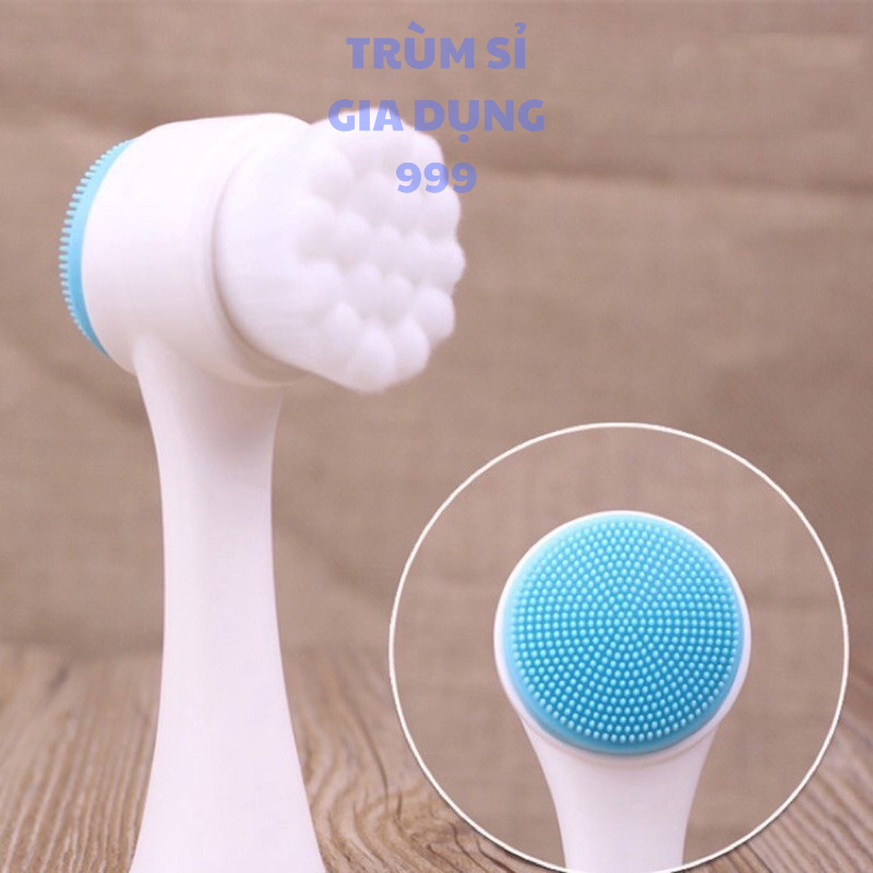 cọ rửa mặt 2 đầu lông mềm, Cọ rửa mặt 2 đầu silicon giúp loại bỏ bụi bẩn, bã nhờn, se khít lỗ chân lông hiệu quả.