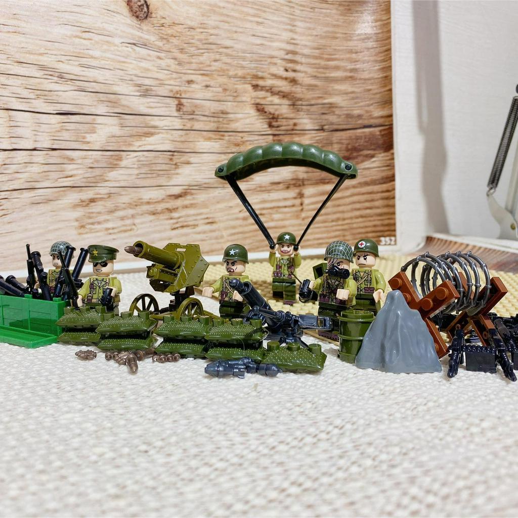 Đồ chơi lắp ráp minifigure mô hình lính chiến đấu – hạm đội Thái Bình Dương kèm vũ khí và bối cảnh cho bé