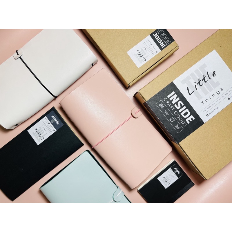 Sổ bìa da thật size 11x20cm. Traveler's notebook