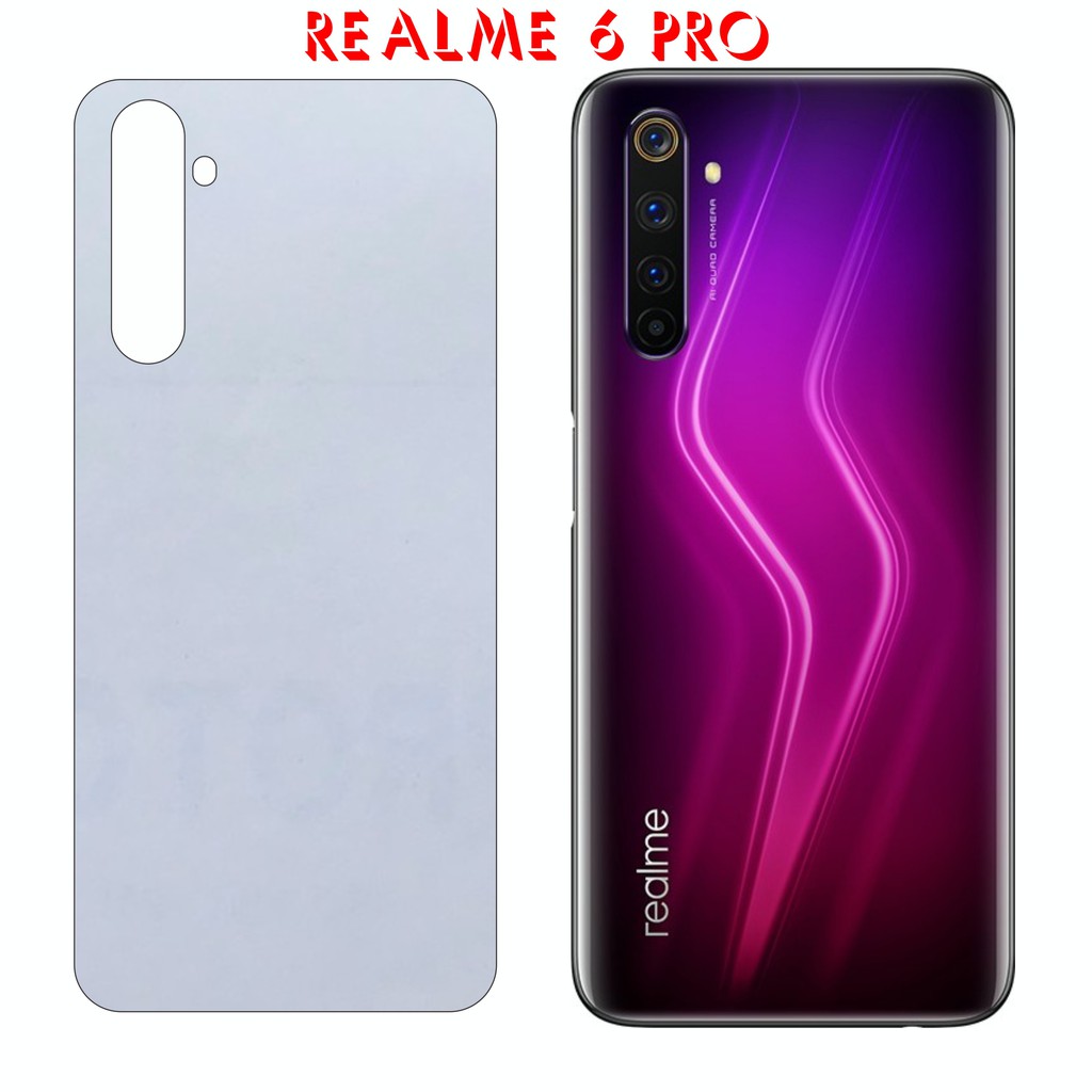 Miếng Dán Lưng Realme 6 Pro Decal Trong Nhám Chống Vân Tay