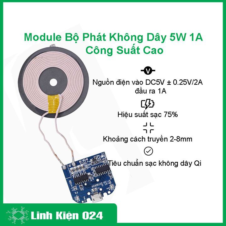 Module DIY Sạc Không Dây Qi IOS/Android - Bộ phát V1