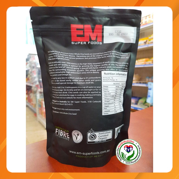 Hạt Chia Đen hữu cơ Black Bag 500g