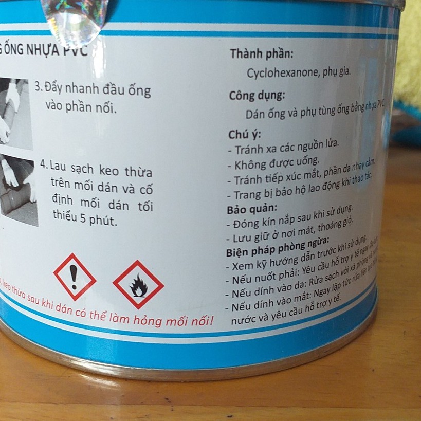 Keo dán ống nhựa 500g Bình Minh