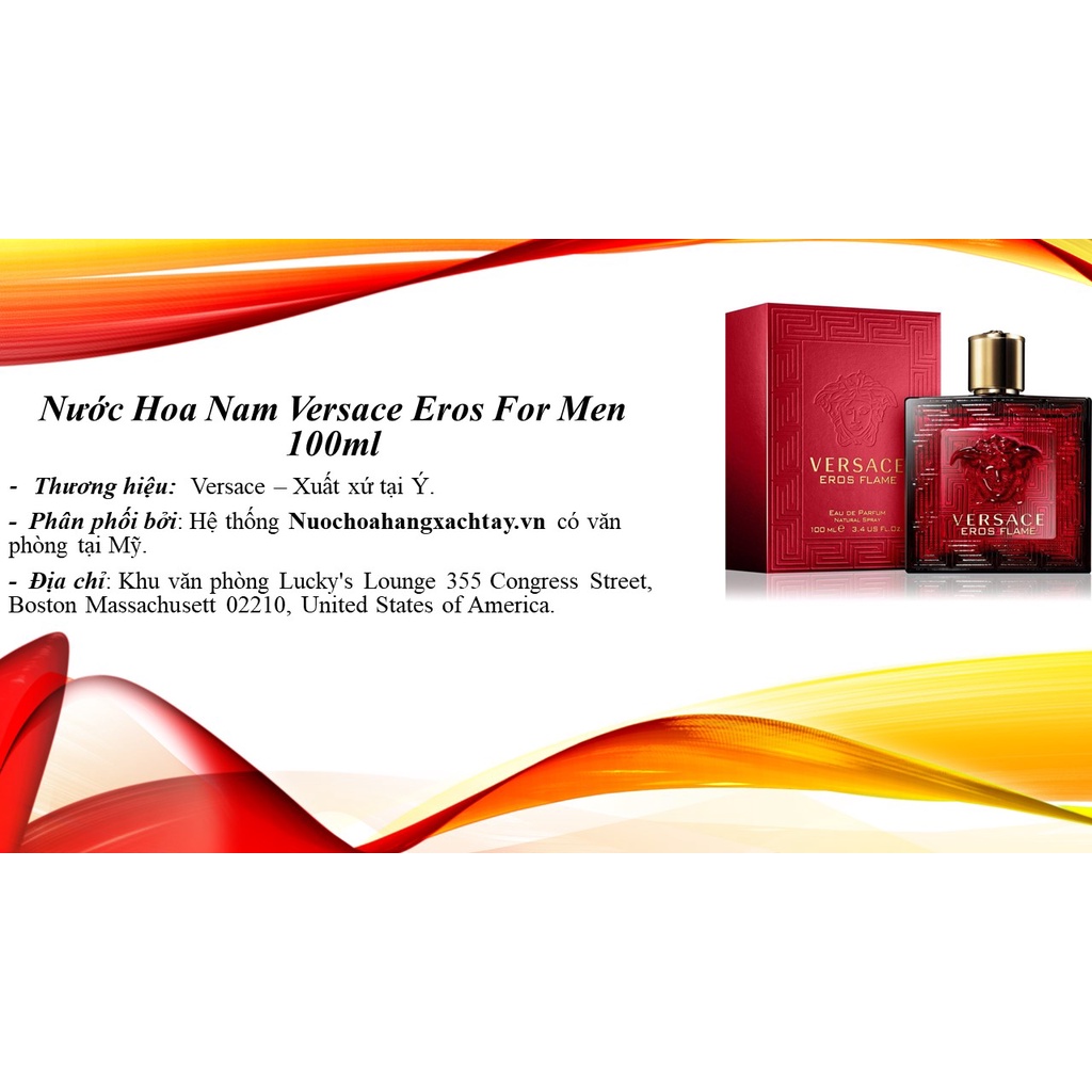 Nước Hoa Nam Versace Eros For Men 100ml chính hãng Full size XT960