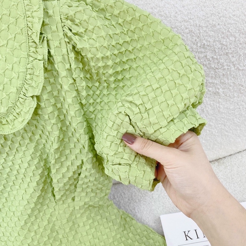 ĐẦM XỐP CỔ SEN TAY BÚP 3M✨