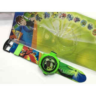 Đồng hồ ben 10 chiếu 24 hình siêu nhân siêu đẹp (KÈM PIN)