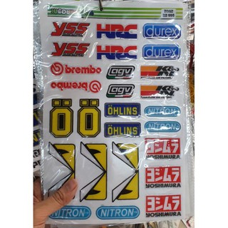Tem dán xe máy nổi 3 con mắt vàng yss yoshimura durex #scb