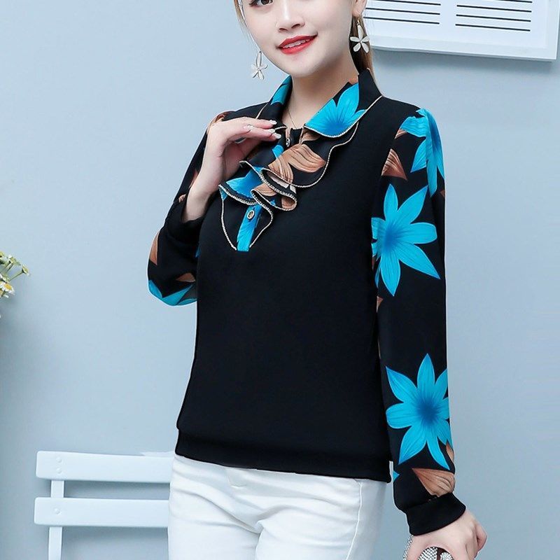 Áo Thun Tay Dài Dáng Rộng Phong Cách Phương Tây Thời Trang Mùa Hè Cho Phụ Nữ Trung Niên