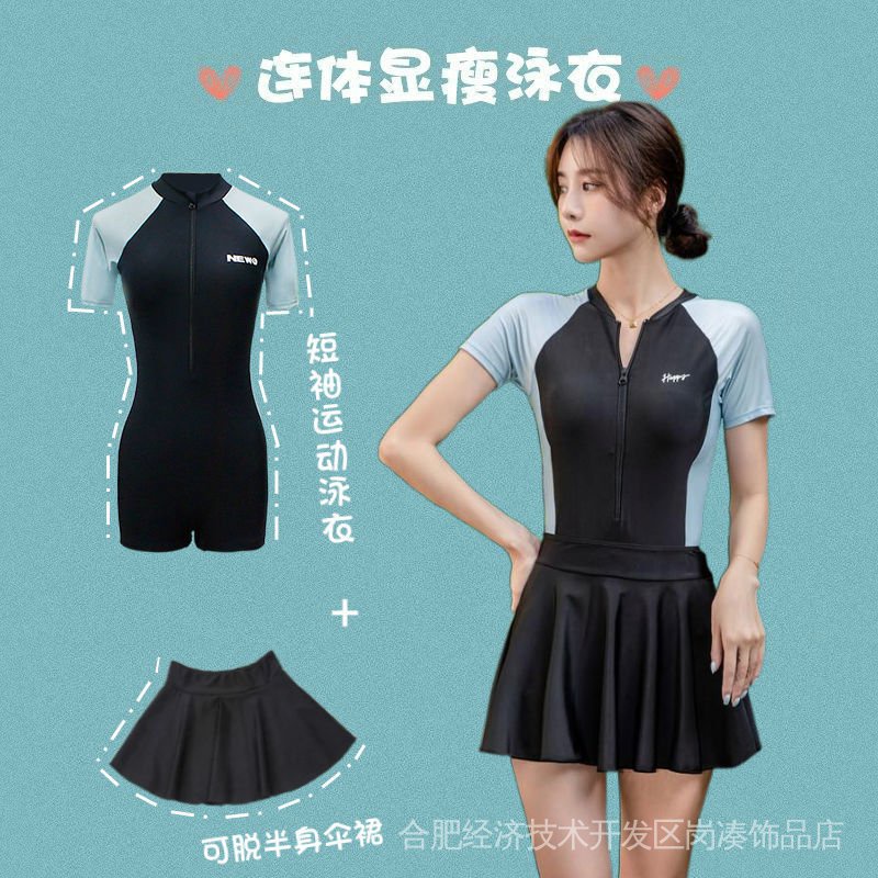 Hàng Có Sẵn _ Đồ Bơi _Bộ Đồ Bơi Mỏng Che Bụng Dành Cho Nữ Sinh Trung Học Nhìn Nóng Mùa Xuân Nóng Bỏng ins Siêu Cổ Tích
