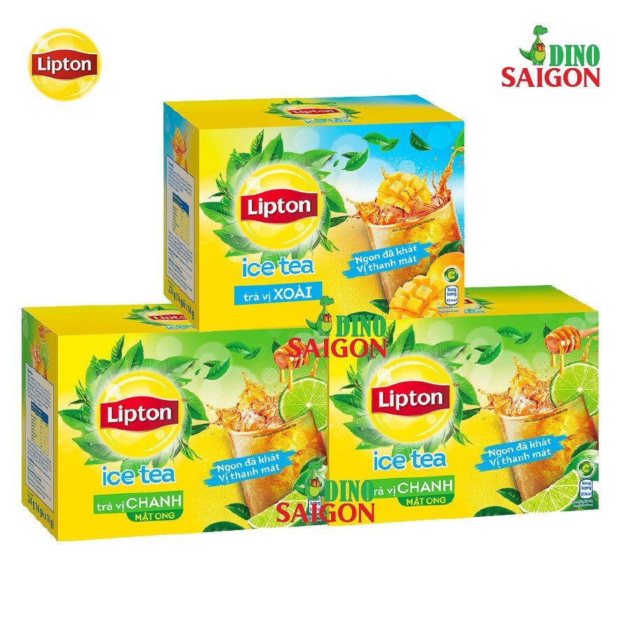 Combo 3 Hộp Trà Lipton Ice Tea gồm 2 vị Chanh Mật Ong và 1 vị Xoài